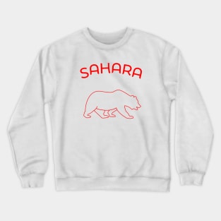 Sahara Bear Red Crewneck Sweatshirt